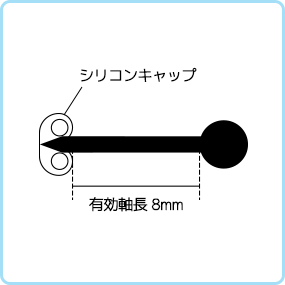 軸長８mmで